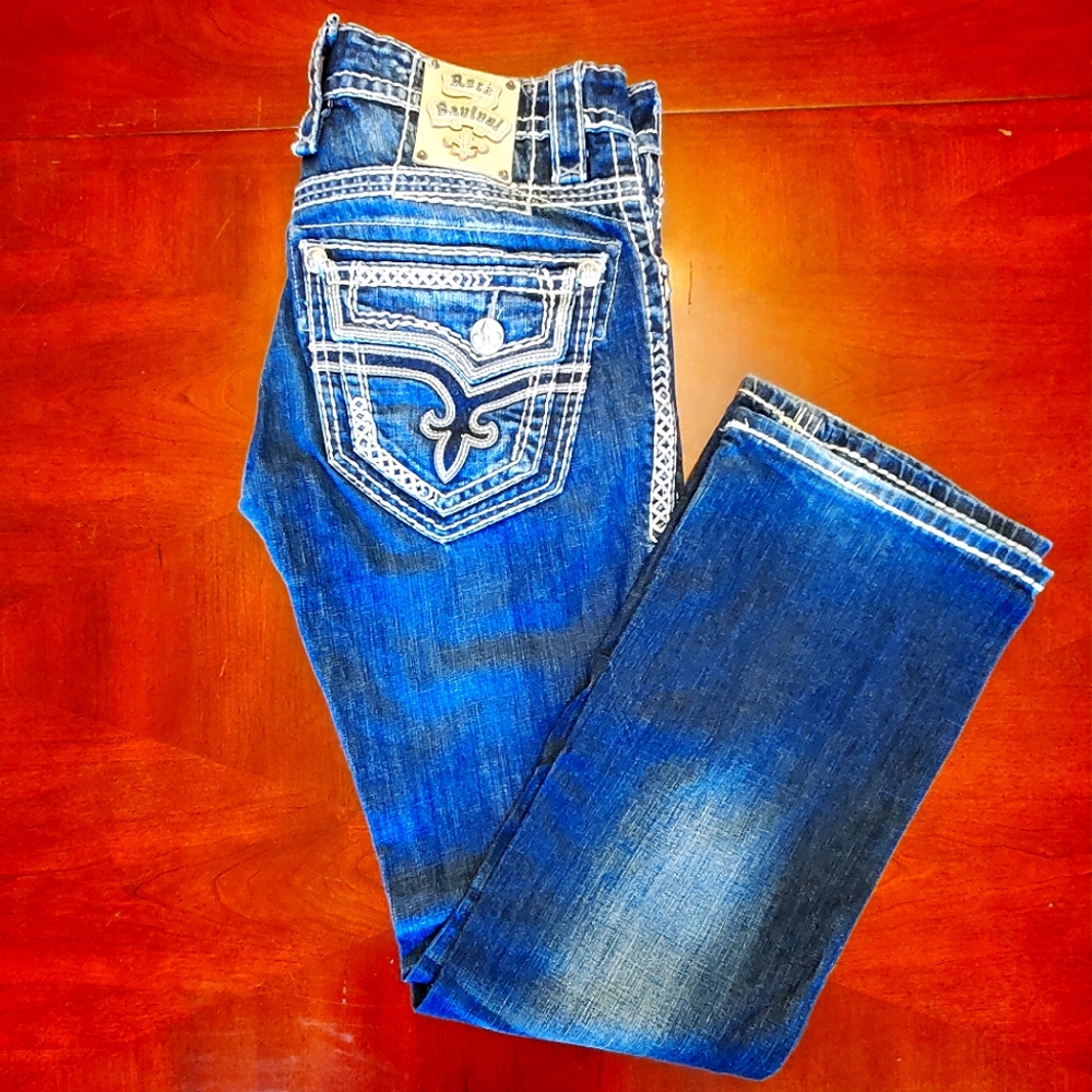 Mens Rock Revival Jeans